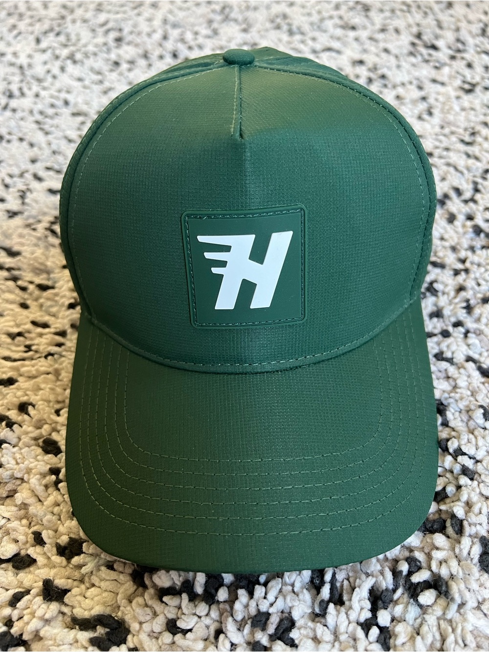 Huega House Logo Green Snapback Hat